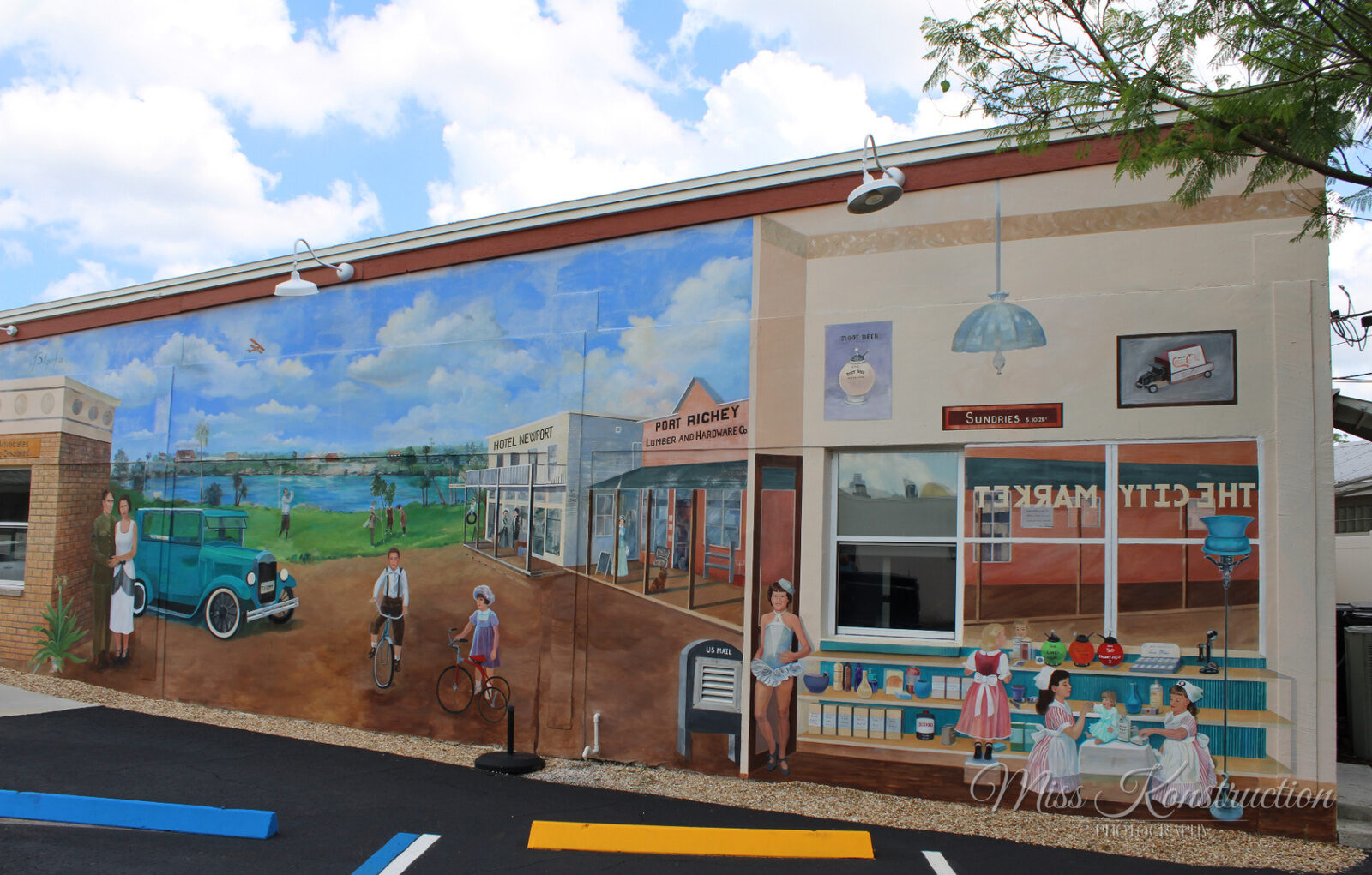 Historic mural — Port Richey storefronts